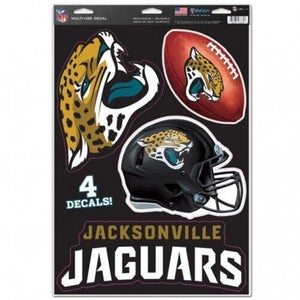 NFL Jacksonville Jaguars 11" x 17" Ultra Decals Decals 4ct Sheet Wincraft