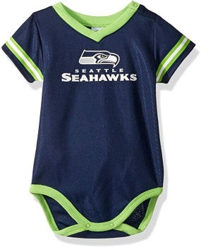 Gerber NFL Seattle Seahawks Baby Dazzle Bodysuit size 0-3 Month 1 piece