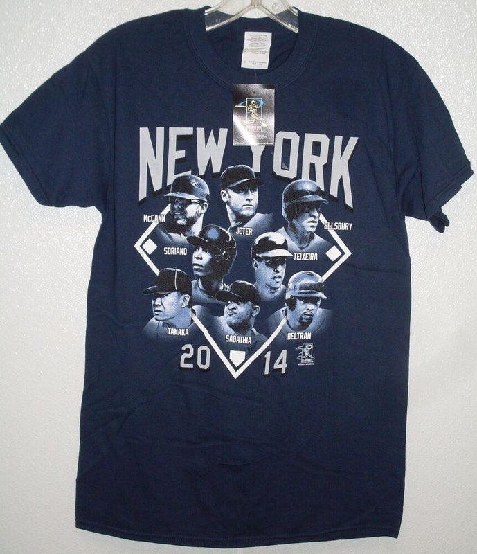 MLB Adult T-shirt New York Yankees 2014 Roster size Medium