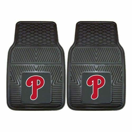MLB Philadelphia Phillies "P" Logo Auto Front Floor Mats 1 Pair by Fanmats