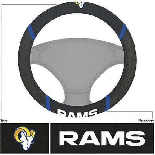 NFL Los Angeles Rams Embroidered Mesh Steering Wheel Cover by FanMats