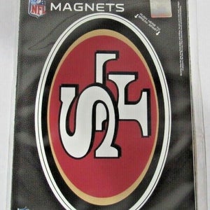 NFL San Francisco 49ers Logo Inside or Outdoor 3.75"x2.25" Magnet