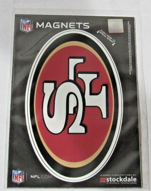 NFL San Francisco 49ers Logo Inside or Outdoor 3.75"x2.25" Magnet