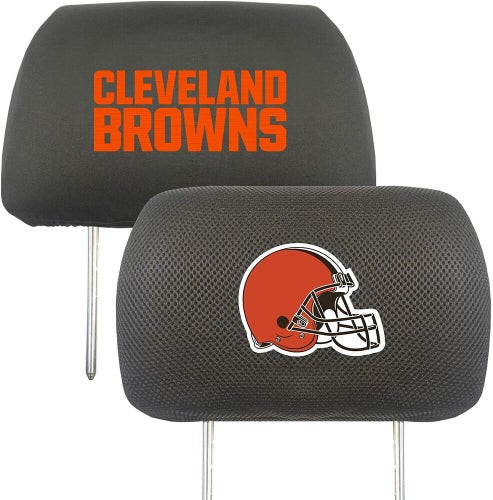 NFL Cleveland Browns Head Rest Cover Double Side Embroidered Pair by Fanmats