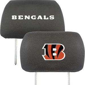 NFL Cincinnati Bengals Head Rest Cover Double Side Embroidered Pair by Fanmats