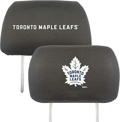 NHL Toronto Maple Leafs Headrest Cover Double Side Embroidered Pair by Fanmats