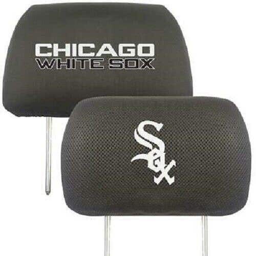 MLB Chicago White Sox Headrest Cover Double Side Embroidered Pair by Fanmats