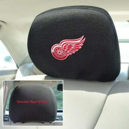 NHL Detroit Red Wings Headrest Cover Double Side Embroidered Pair by Fanmats