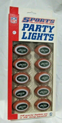 NFL New York Jets Sports Collector Series Party Lights 10 Football Lights 10'