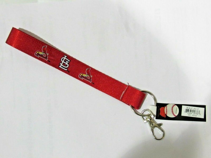 MLB St Louis Cardinals Wristlet Key Chains Hook and Ring 9 Long by Aminco