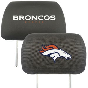 NFL Denver Broncos Head Rest Cover Double Side Embroidered Pair by Fanmats