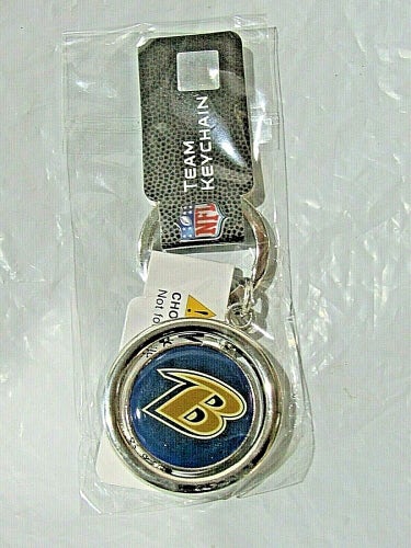 NFL Baltimore Ravens Spinning Logo Key Ring Keychain Forever Collectibles