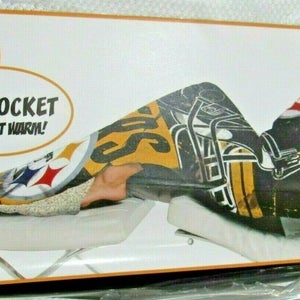 NFL Pittsburgh Steeler Micro Raschel Sherpa Foot Pocket Throw Blanket 46" x 60"