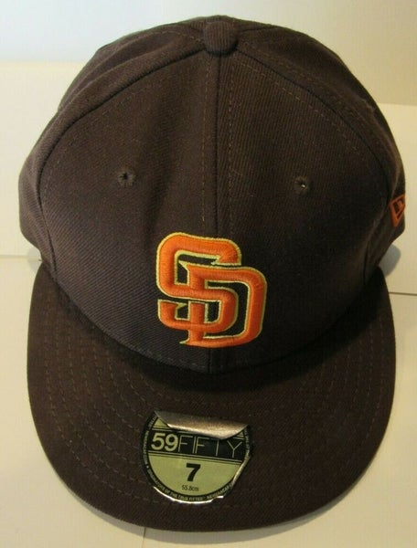 MLB San Diego Padres New Era 59FIFTY Fitted Brown With Orange Baseball Hat  8