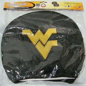 NCAA West Virginia Mountaineers Headrest Cover Double Side Embroidered Fanmats