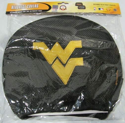 NCAA West Virginia Mountaineers Headrest Cover Double Side Embroidered Fanmats