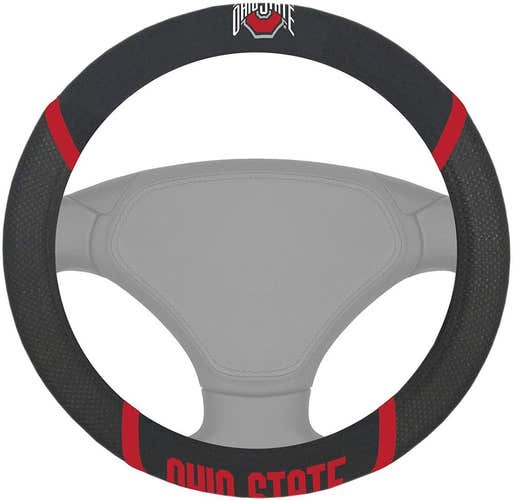 NCAA Ohio State Buckeyes Embroidered Mesh Steering Wheel Cover by Fanmats
