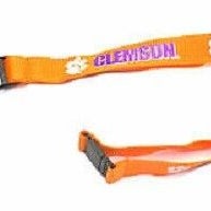 NCAA Clemson Tigers Orange 1 Sided Lanyard with with Clips 23" Long 3/4" Wide