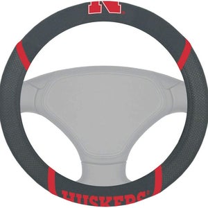 NCAA Nebraska Cornhuskers Embroidered Mesh Steering Wheel Cover by Fanmats
