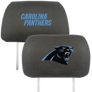 NFL Carolina Panthers Head Rest Cover Double Side Embroidered Pair by Fanmats