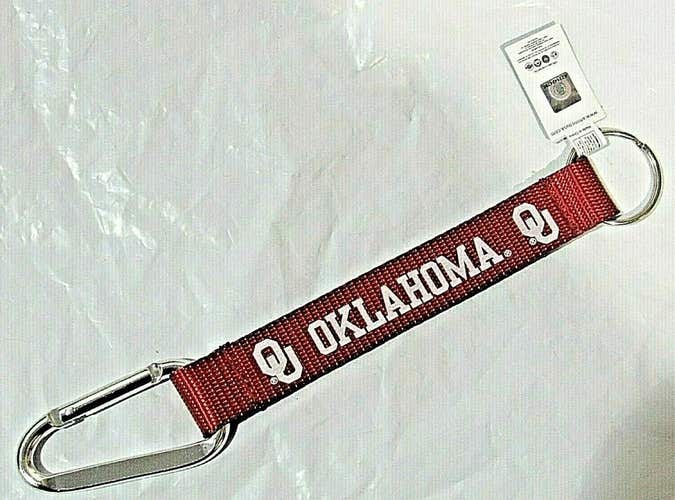 NCAA Oklahoma Sooners Wristlet w/Key Ring & Carabiner 8.5" long by Aminco