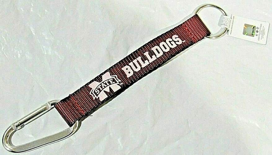 NCAA Mississippi State Bulldogs Wristlet w/Key Ring & Carabiner 8.5" long Aminco