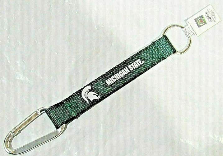 NCAA Michigan State Spartans Wristlet w/Key Ring & Carabiner 8.5" long by Aminco