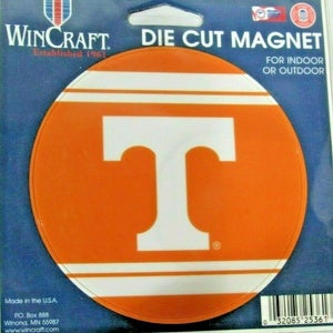 NCAA Tennessee Volunteers 4 inch Diameter Stripe Auto Magnet by WinCraft