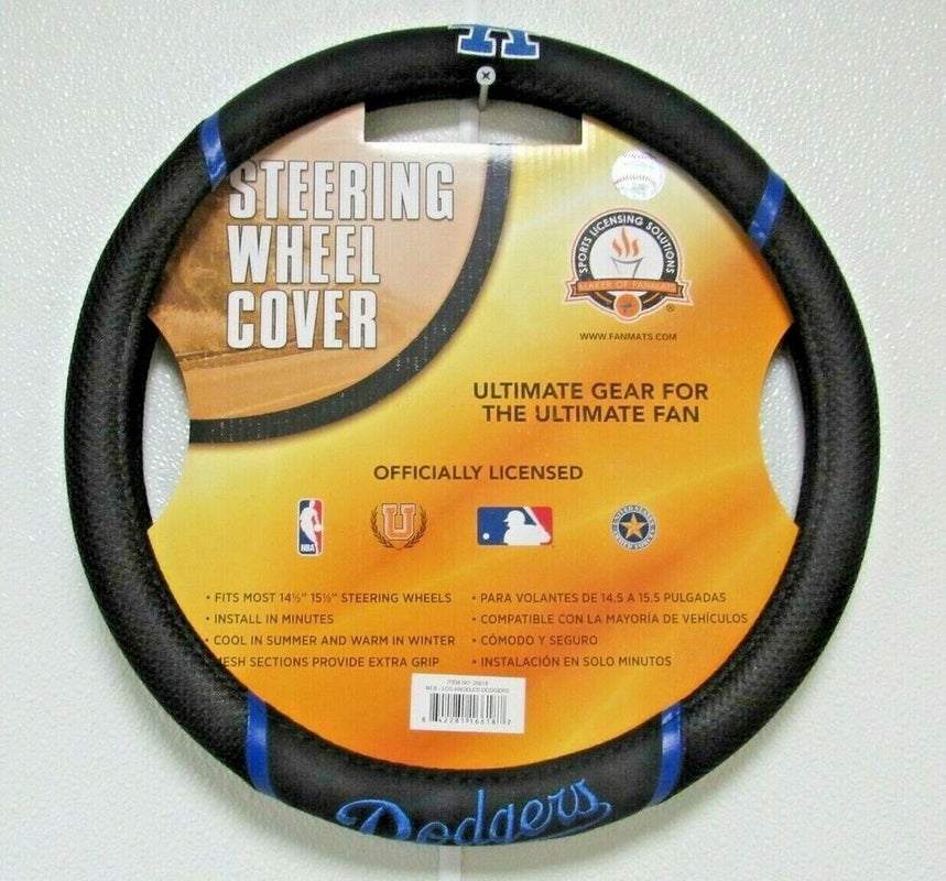 MLB Los Angeles Dodgers Embroidered Mesh Steering Wheel Cover by Fanmats