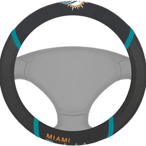 NFL Miami Dolphins Embroidered Mesh Steering Wheel Cover by FanMats