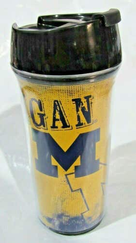 Michigan Wolverines 16oz Traveler Mug Acrylic Coffee Mug No Spill Lid