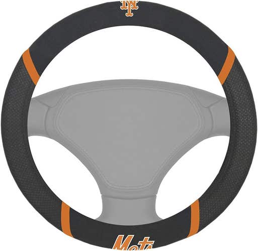MLB New York Mets Embroidered Mesh Steering Wheel Cover by FanMats