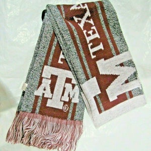 NCAA Texas A&M Aggies 2021 Gray Big Logo Scarf 64" by 7" by FOCO