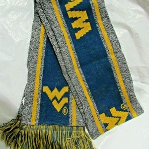 NCAA West Virginia Mountaineers (WVU) 2021 Gray Big Logo Scarf 64" by 7" by FOCO