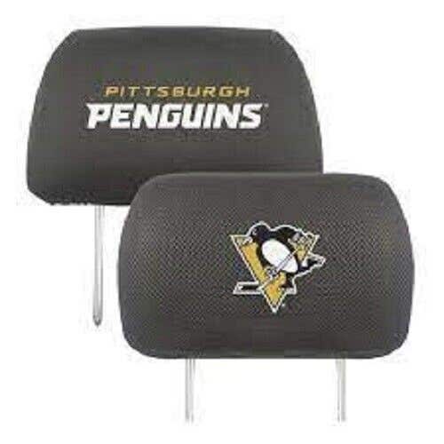 NHL Pittsburgh Penguins Head Rest Cover Double Side Embroidered Pair by Fanmats