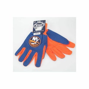 NHL New York Islanders Colored Palm Utility Gloves Blue w/ Orange Palm by FOCO