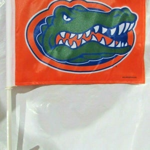 NCAA Florida Gators Logo on Orange Window Car Flag by Rico