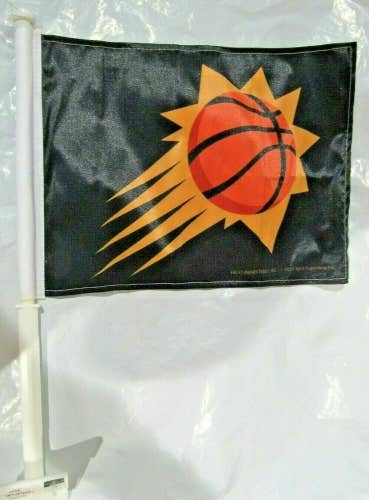 NBA Phoenix Suns Logo over on Black Window Car Flag by RICO Industries