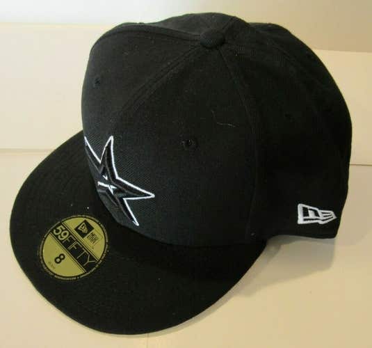 MLB Houston Astros New Era 59FIFTY Fitted Black With White Baseball Hat 8
