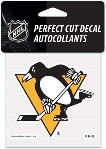 NHL Pittsburgh Penguins Logo 4"x4" Ultra Perfect Cut Decal Single WinCraft