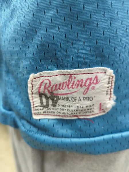 Vintage Rawlings Dodgers Jersey Size Xl White With Blue Writing