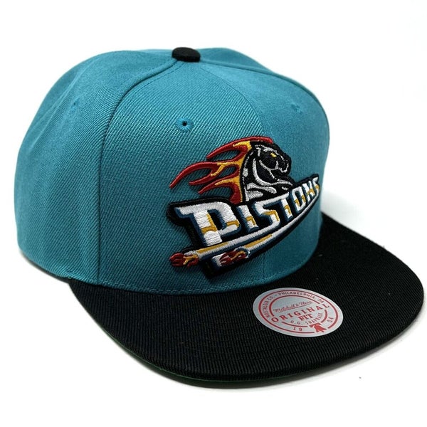 Mitchell & Ness Detroit Pistons Teal Snapback Hat Cap 