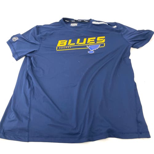 Brand New Player Issued St. Louis Blues Navy Blue Fanatics T Shirt | Senior XXL | X489