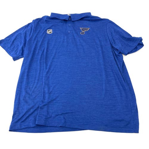 Brand New Player Issued St. Louis Blues Royal Blue Fanatics Polo | X474