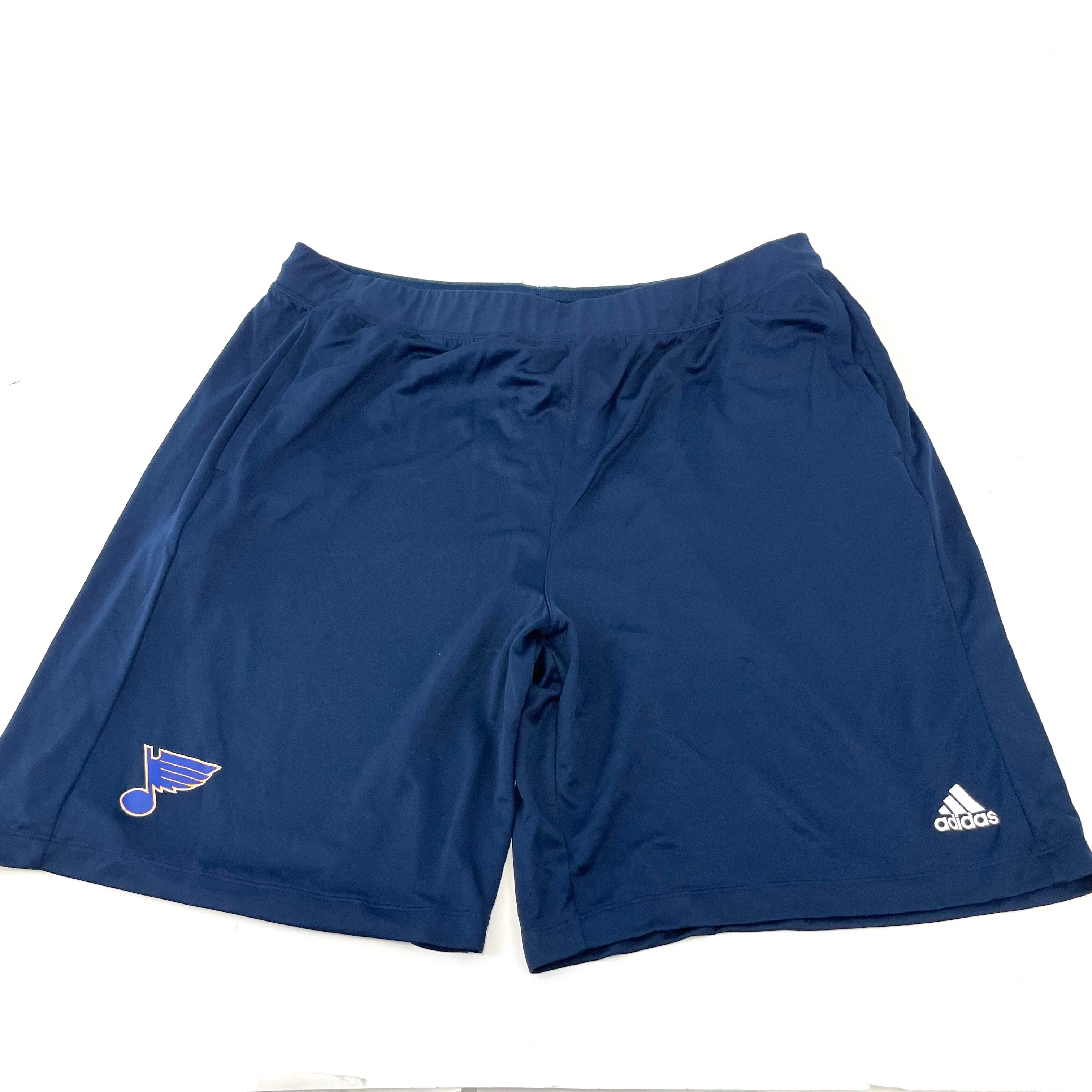 Made to remember Develop Accustomed to Brand New Player Issued St. Louis Blues Navy Blue Adidas Shorts | Senior  XXL | X500 | SidelineSwap
