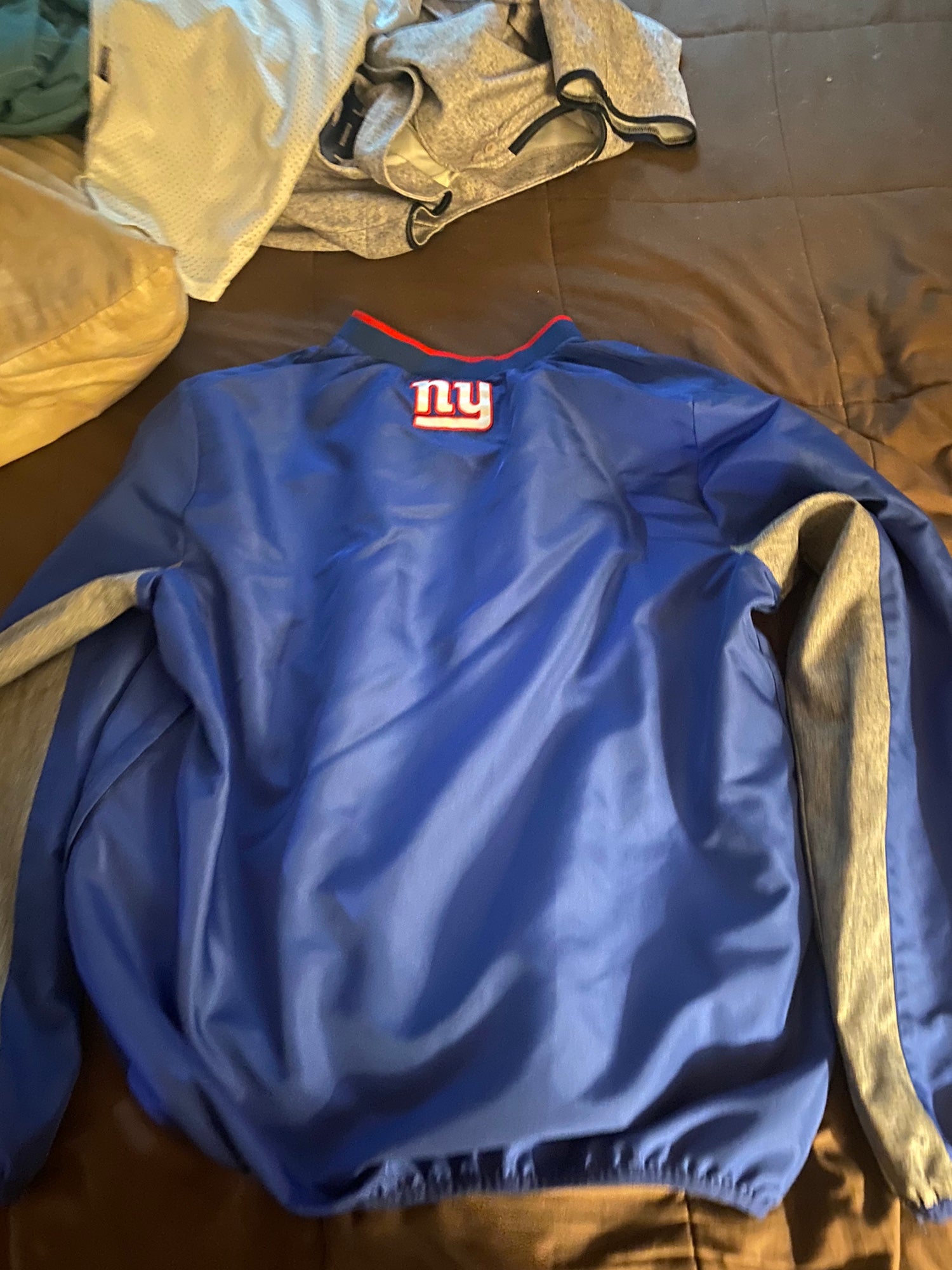 NFL New York Giants Men's Rain Jacket 1/3 Zip Large |