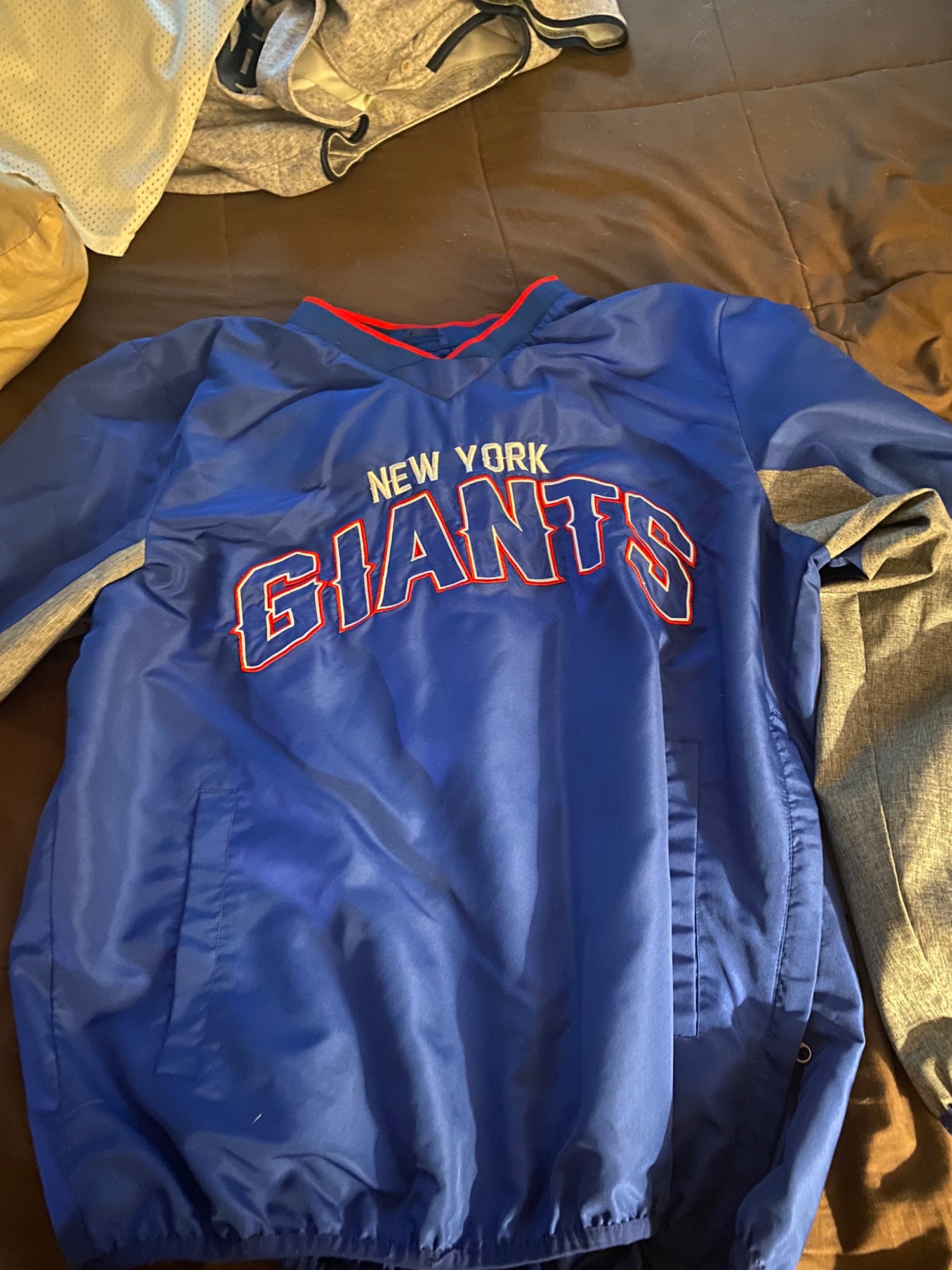 NFL New York Giants Men's Rain Jacket 1/3 Zip Large |