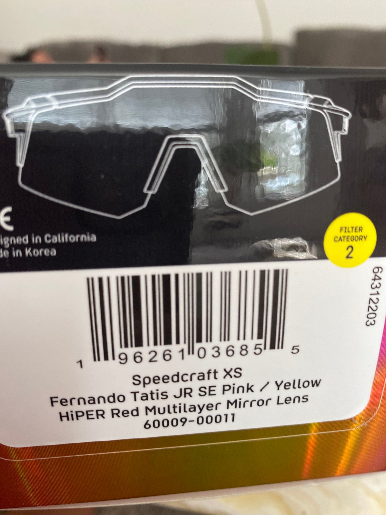 100% Tatis 23 Le Speedcraft XS Sunglasses - Pink & Yellow - Each 