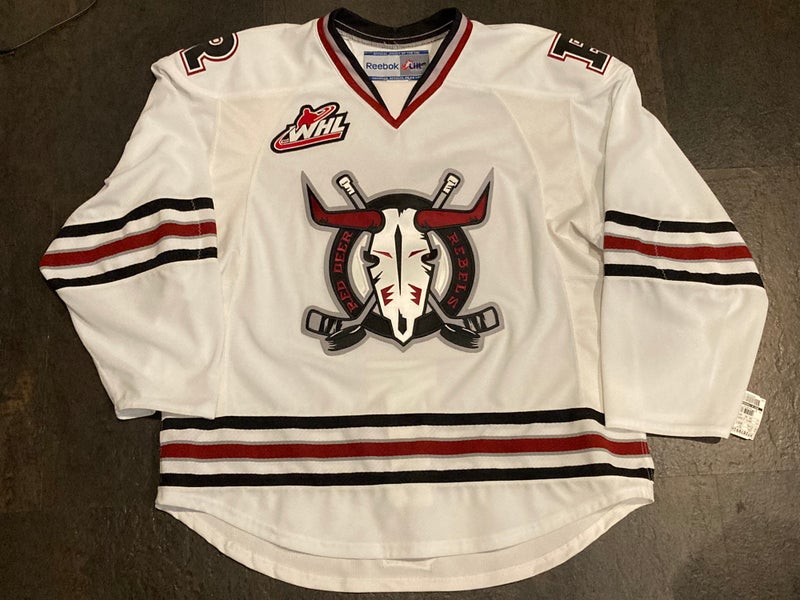 NWT On-Ice Authentic Reebok Red Deer Rebels Home Jersey Sz 56 WHL