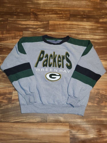 Vintage Rare Green Bay Packers NFL Sports Football Pullover Sweatshirt Size L